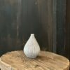 Kobe vase - grå m/hvite striper