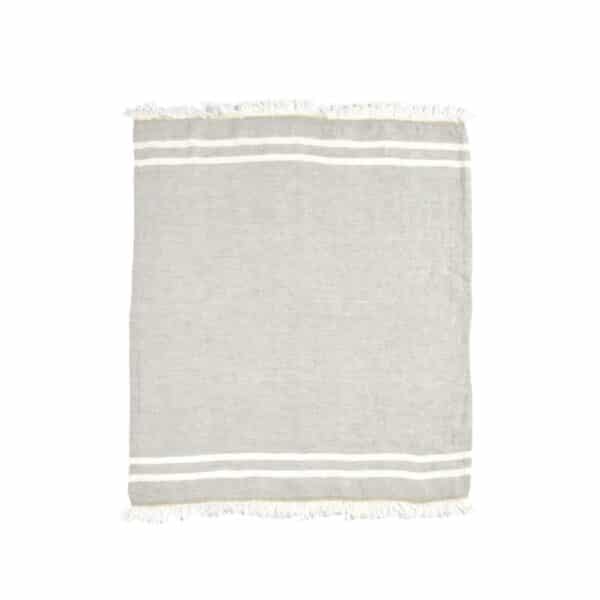 Håndkle - fouta grey stripe