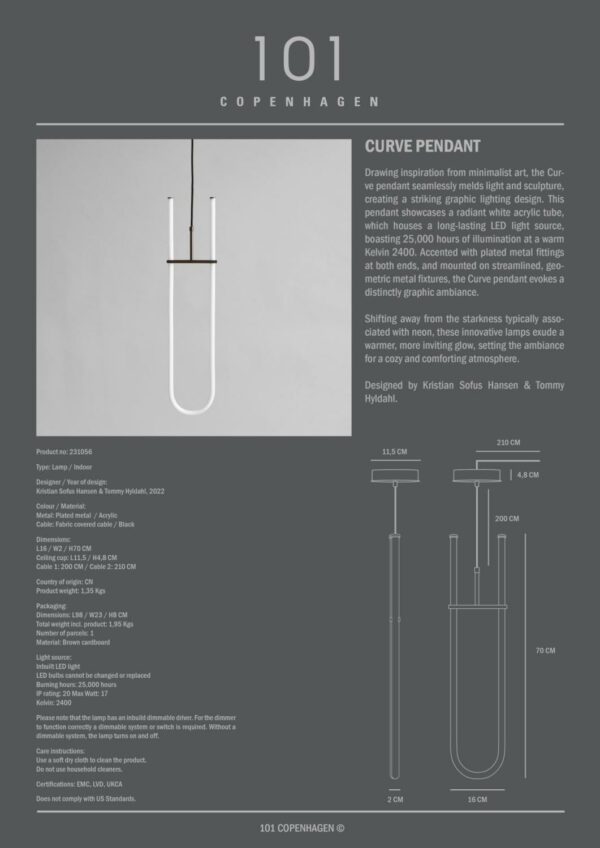 Curve taklampe - Bilde 4