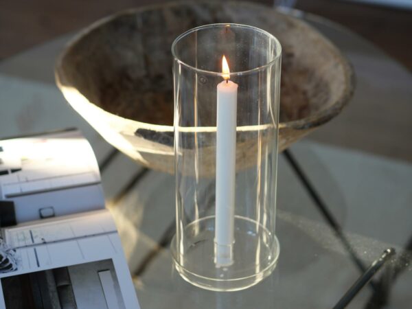 Glasslykt kronelys d12 h29
