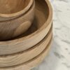 Skål ubehandlet teak 21x4,5cm