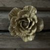 Keramikkblomst grønngul 11x7cm