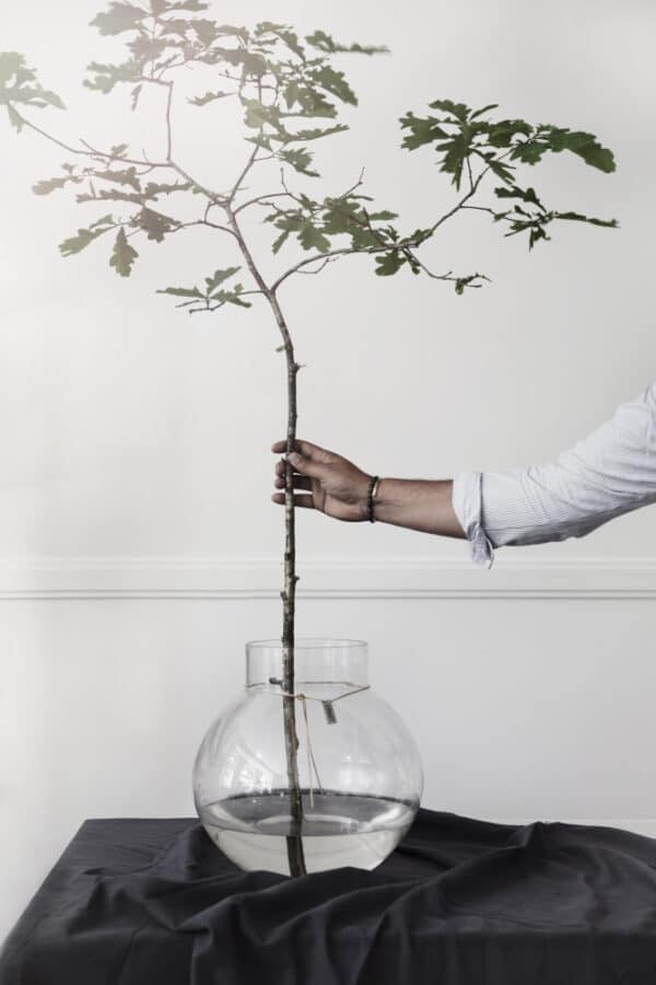 Glassvase rund h30 - klar
