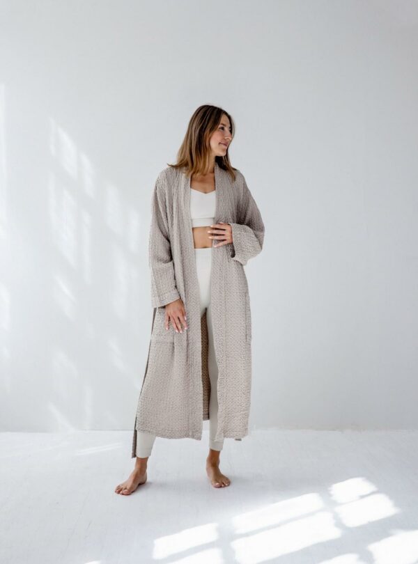 Santo morgenkåpe S/M - Beige