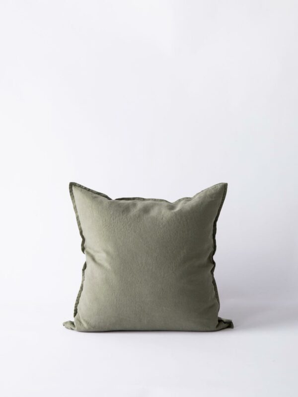 Lin putetrekk 50x50 Olive