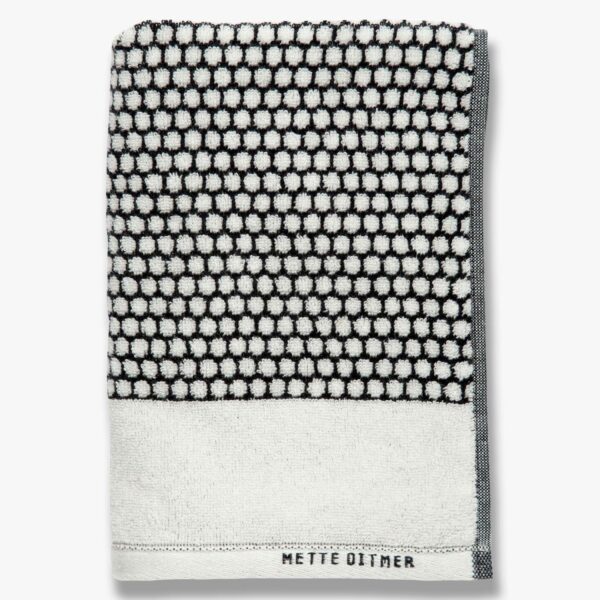 Grid towel 50x100cm Black/Off-White - Bilde 2