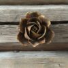 Keramikkblomst rødbrun 11x6cm - Bilde 4