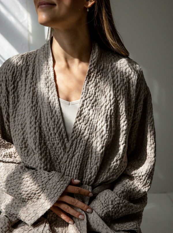 Santo morgenkåpe S/M - Beige - Bilde 2