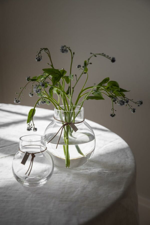 Glassvase rund h10 - klar