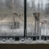 Lysestake i glass telys h9