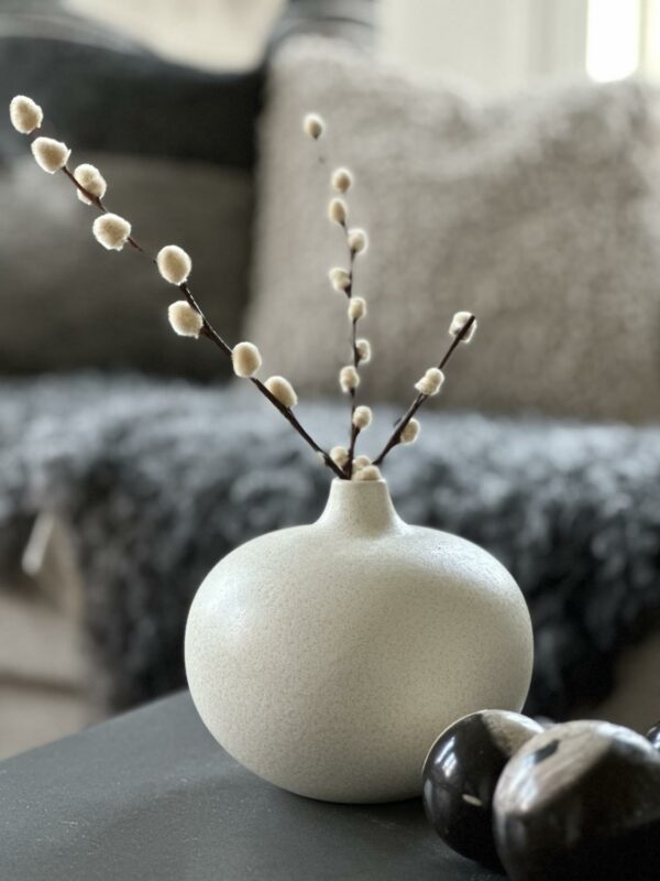 Bari vase XL - kremhvit