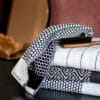 Grid towel 50x100cm Black/Off-White