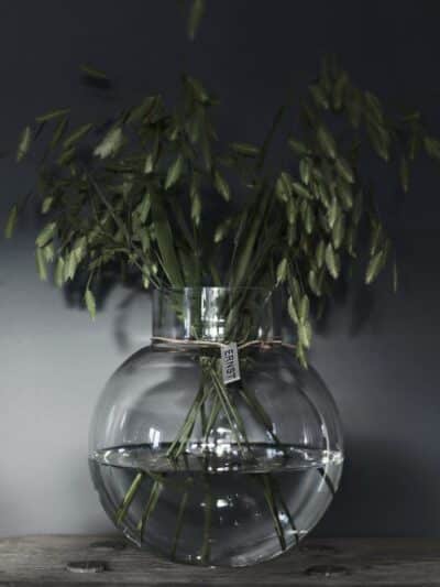 Glassvase rund h25 - klar