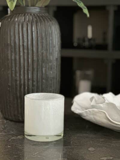 Nilla glasslykt hvit - 10cm