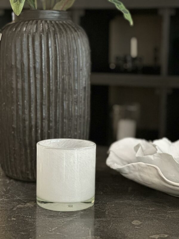 Nilla glasslykt hvit - 10cm