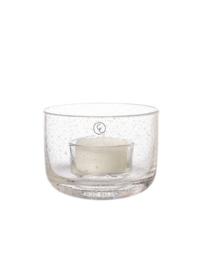 Lysestake i glass telys h6