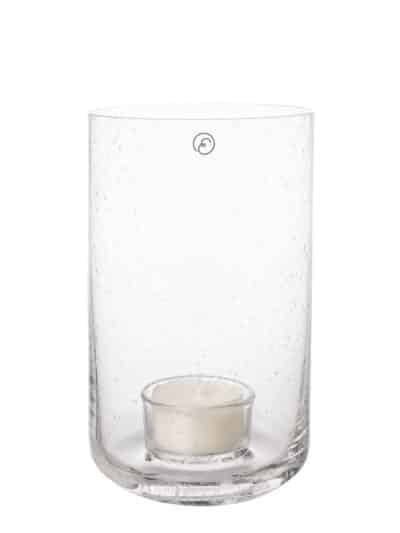 Lysestake i glass telys h15