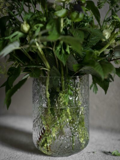 Glassvase med mønster