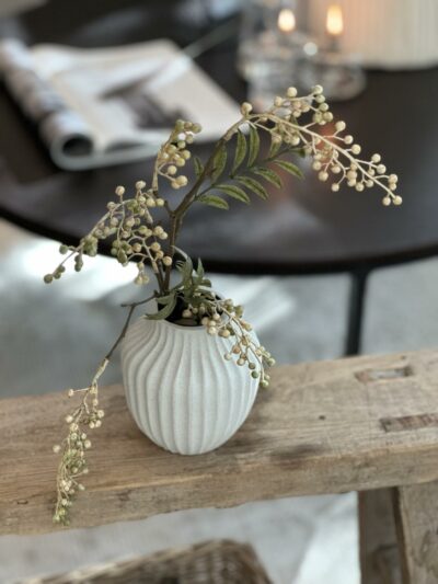 Kyoto vase small - SandWhiteLight Deep line