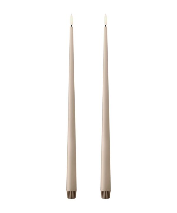 Ledlys 40cm - linen grey. 2pk