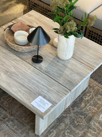 Aspen sofabord 88x88x42cm grå teak