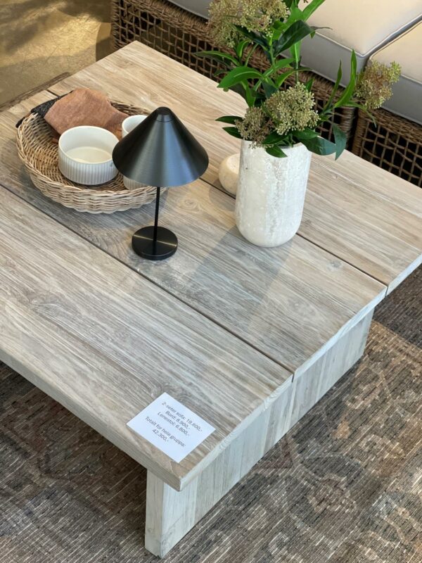 Aspen sofabord 88x88x42cm grå teak