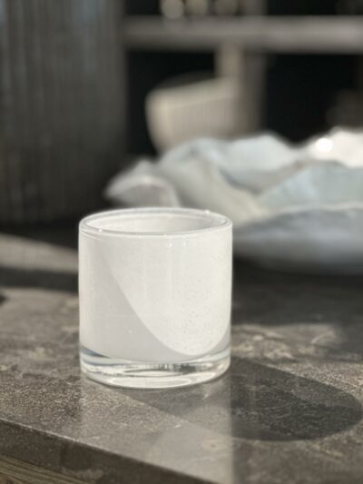 Nilla glasslykt hvit - 12cm