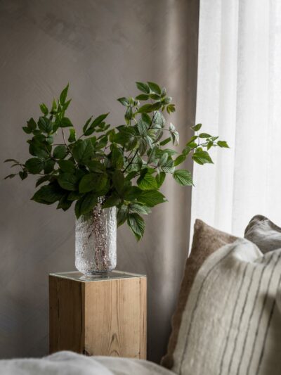 Glassvase med mønster