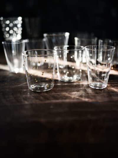 Venezia glass m/ amber prikker