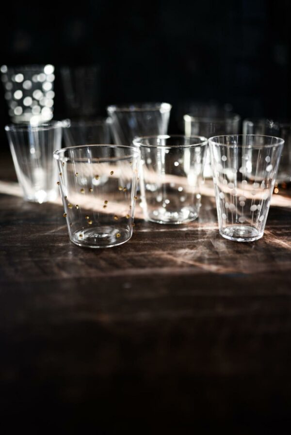 Venezia glass m/ amber prikker