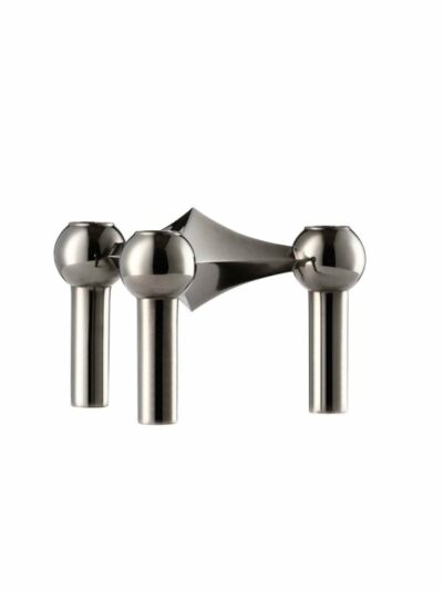 STOFF lysestake svart chrome